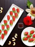 Watermelon-shaped Kaaju Sweets