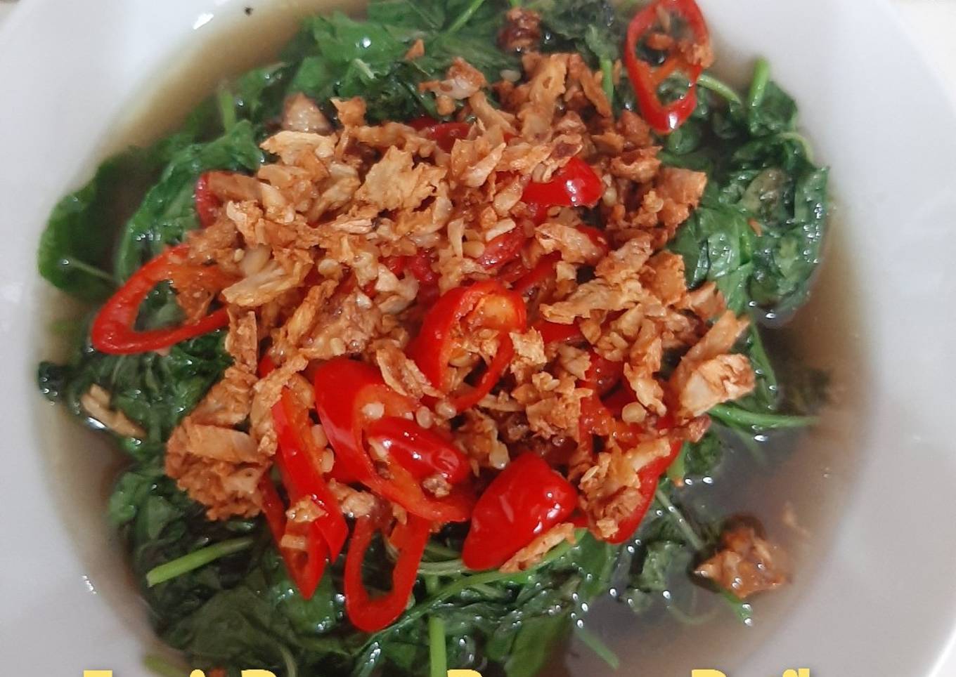 Pritong spinach na may bawang