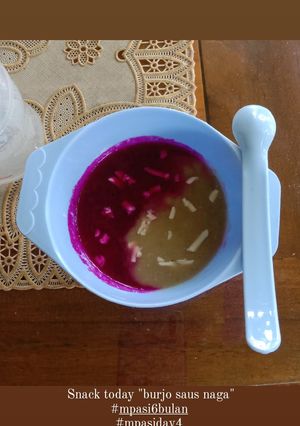 Foto resep Snack mpasi 6 bulan Burjo Saus Naga
