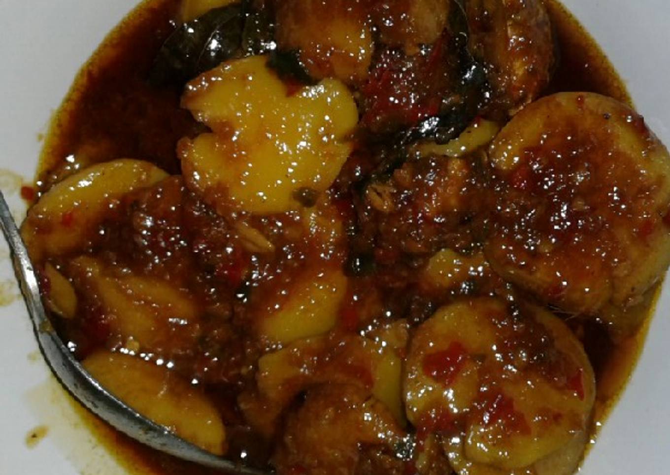 Semur jengkol pedas manis