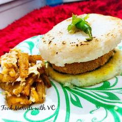 A picture of Rajma Rice Burger.