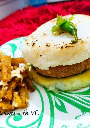 A picture of Rajma Rice Burger.