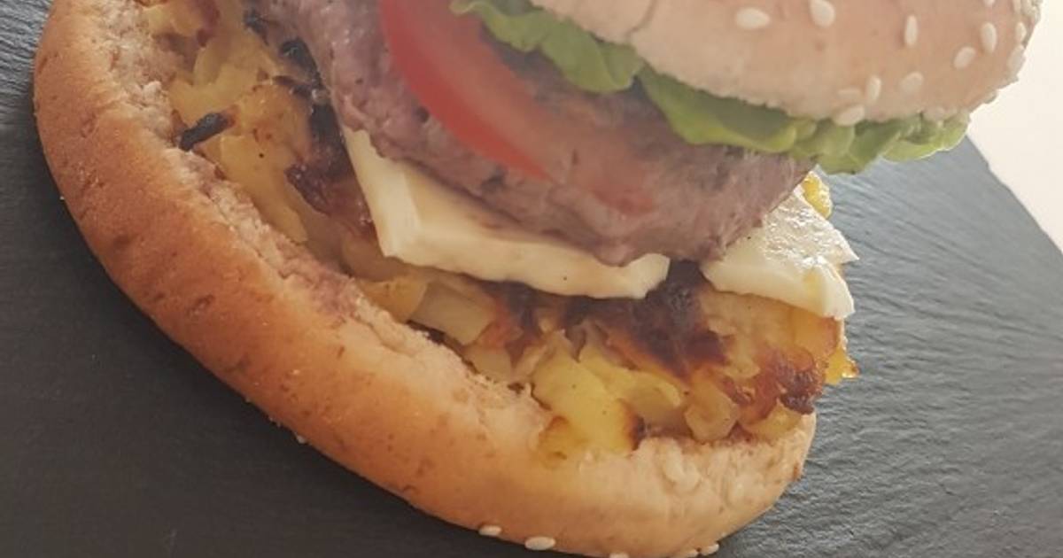Burger galette pomme de terre au compté de Samantha - Cookpad