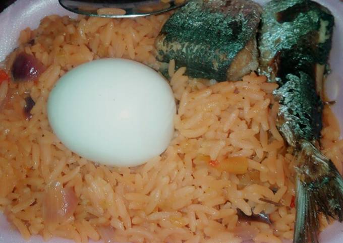 How to Make Mario Batali Delicious jollof rice wix boiled egg md fish