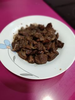 Una foto de Higadito de pollo al Pedro Ximénez