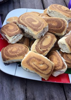 Una foto de 👩🏼🍳Rollitos de vainilla y chocolate 🍫 🥰