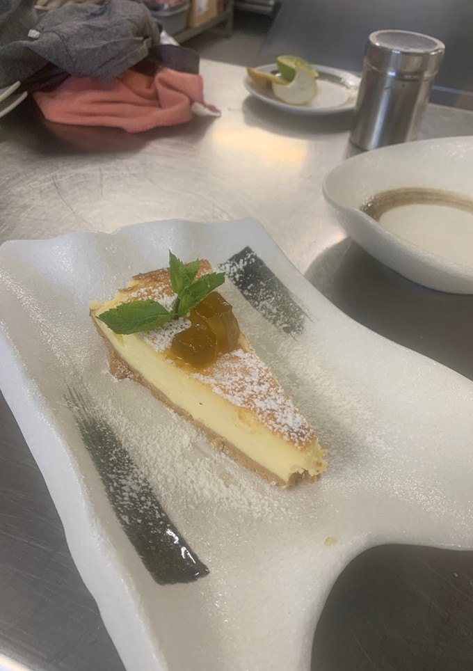 Una foto de Tarta de queso cremosa