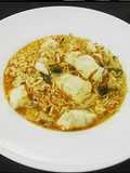 Noodles con merluza en caldo de morralla
