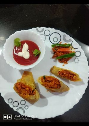 A picture of Veg spring rolls.