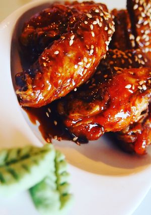 Foto principal de Alitas de pollo con salsa wasabi dulcepicante