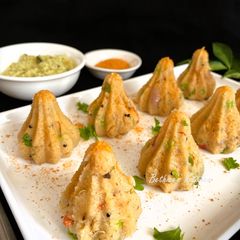 A picture of Upma Modak - Fusion style.