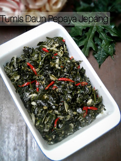 Foto resep Tumis Daun Pepaya Jepang Rebon