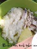 Menu 4* Bubur tim terik tahu suwir salem 9M