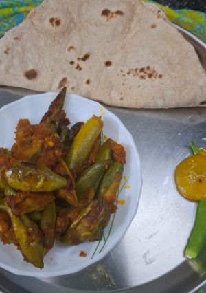 A picture of Parwal besan ki sabji (dinner).