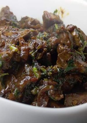 A picture of Wet fry liver recipe.