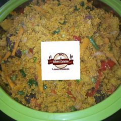 A picture of Stir fry couscous.