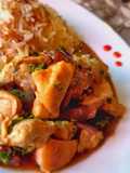 Pollo con hongos al ostión
