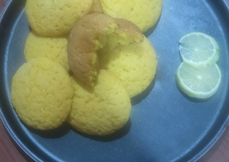 Soft eggless Lemon Cookies