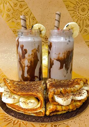 عکسی از دستور ⚜️میلک شیک موز و شکلات