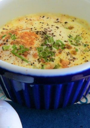 Une photo de Œuf cocotte aux fines herbes