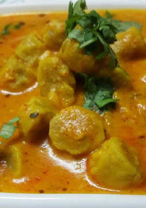 A picture of Gatte Ki Sabzi.
