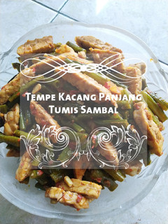 Foto resep Tempe kacang panjang tumis sambal