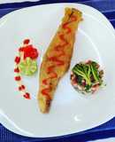 Breaded Fish Strips with Fresh Pico de Gallo