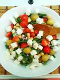 Ensalada fría de judías verdes con garbanzos