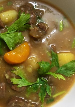 Hình của món Bắp bò nấu khoai tây.