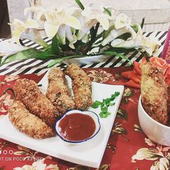 A picture of Nandos style Peri bites.