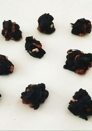 A picture of Dark Chocolate Fruit Nuts Bites.