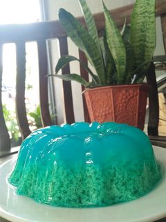 Foto resep Puding Ocean Blue
