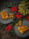 Quartirolo speziato al forno con uva noci e miele di arancio