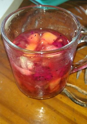 Foto resep Es buah naga