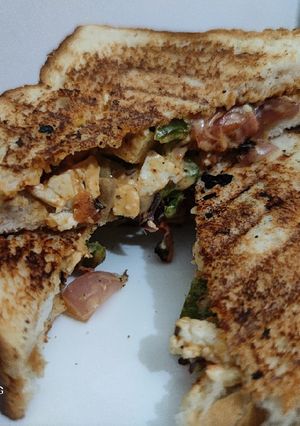 A picture of Paneer Tikka Sandwich.