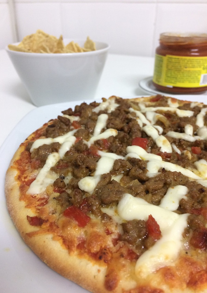 Una foto de Pizza mexicana