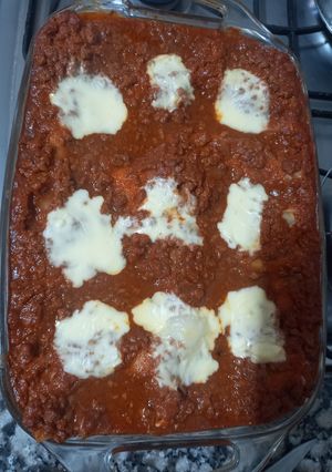 Una foto de Lasaña Bolognesa