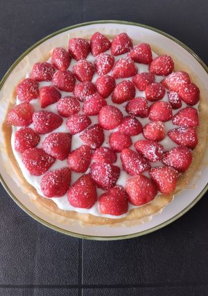 Une photo de Tarte aux fraises version light