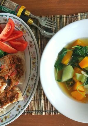 Foto resep Diet Diary #2 ; Sayur Bening & Bandeng Tahu Penyet