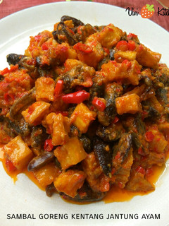 Foto resep Sambal goreng kentang dan jantung ayam