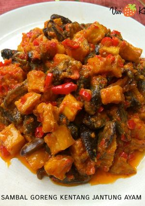 Foto resep Sambal goreng kentang dan jantung ayam