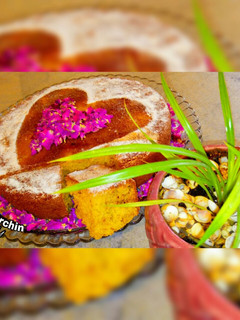 عکسی از دستور کیک گل محمدی و گلاب با فر دستساز 🌸