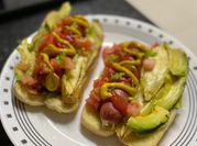 Una foto de hot dog saludable