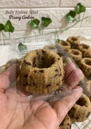 Foto resep Bolu Kukus Mini Pisang Ambon tanpa Mixer