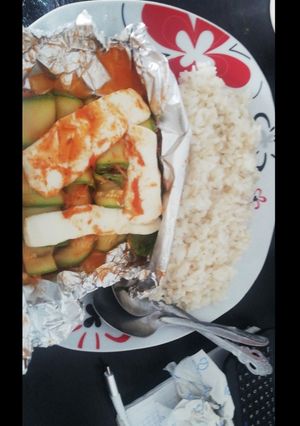 Una foto de Enchiladas de calabaza rellenas de pollo