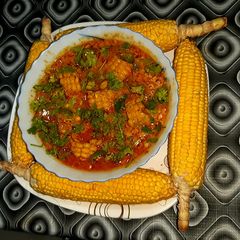 A picture of Curd corn curry.