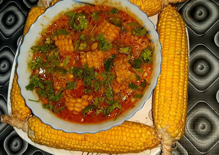 Curd corn curry