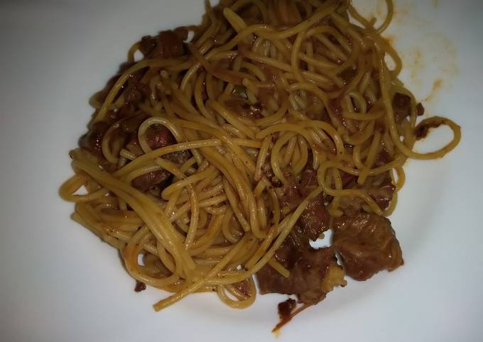 How to Make Homemade Spaghetti beef#mums recipe