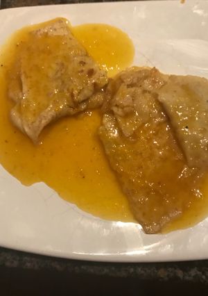 Una foto de Panqueques con salsa de naranja rápido