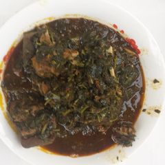 Afang soup A picture of Afang soup.
